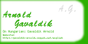 arnold gavaldik business card